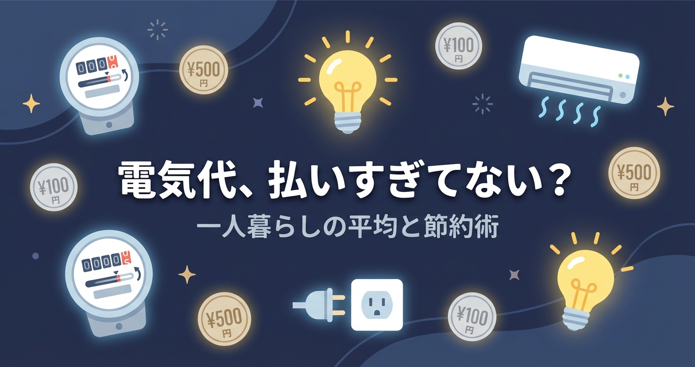 一人暮らしの電気代は平均月6,756円 高い原因と節約方法