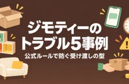 ジモティーのトラブル5事例と公式ルールで防ぐ受け渡しの型を示したアイキャッチ画像