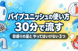 パイプユニッシュの使い方は30分で流す（目盛りの量とやってはいけない3つ）