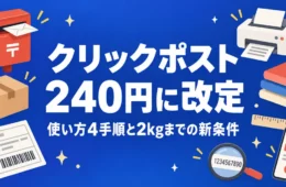 クリックポストが240円に｜使い方4手順と2kgまで送れる新条件
