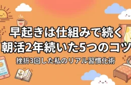 早起きは仕組みで続く｜朝活2年続いた5つのコツ