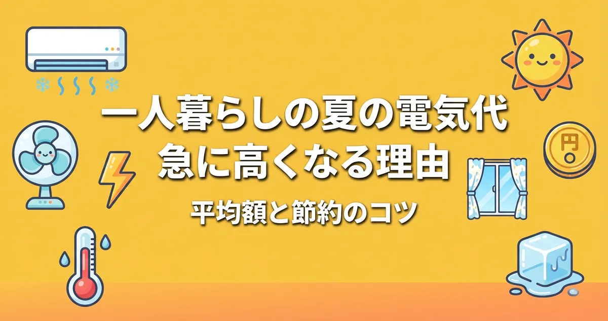 一人暮らしの夏の電気代が急に高くなる理由のアイキャッチ画像