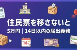 住民票を移さないと5万円｜引越し後14日の届出義務とデメリット