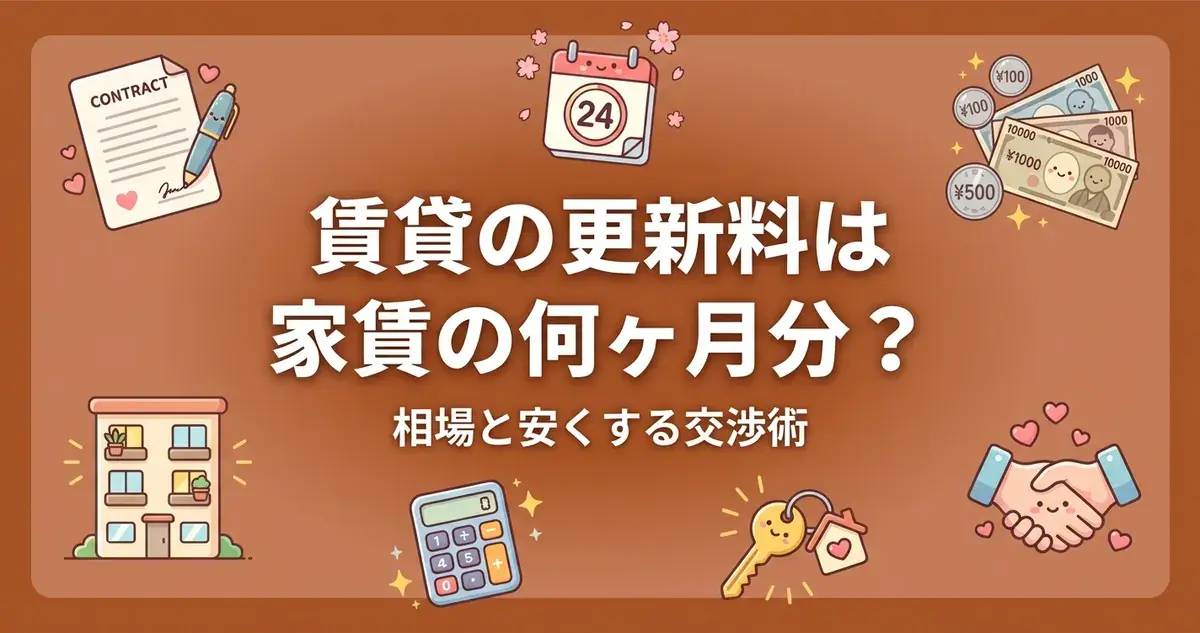 賃貸の更新料は家賃の何ヶ月分？相場と安くする交渉術のアイキャッチ画像