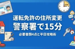 運転免許の住所変更は警察署で15分｜必要書類4点と平日攻略術