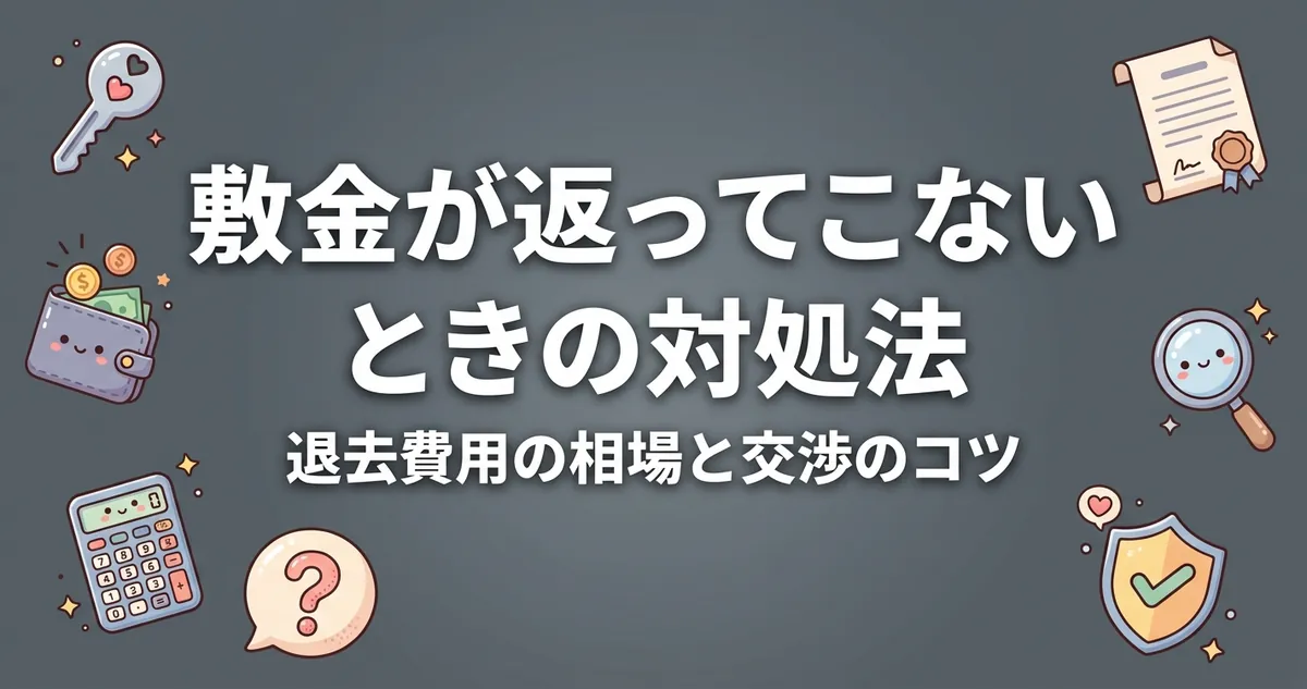 敷金が返ってこないときの対処法 退去費用の相場と交渉のコツ アイキャッチ画像