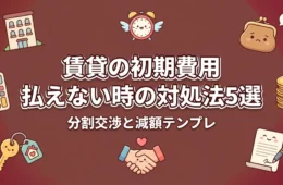賃貸初期費用が払えない時の対処法5選 アイキャッチ