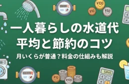 一人暮らしの水道代 平均と節約のコツ アイキャッチ画像