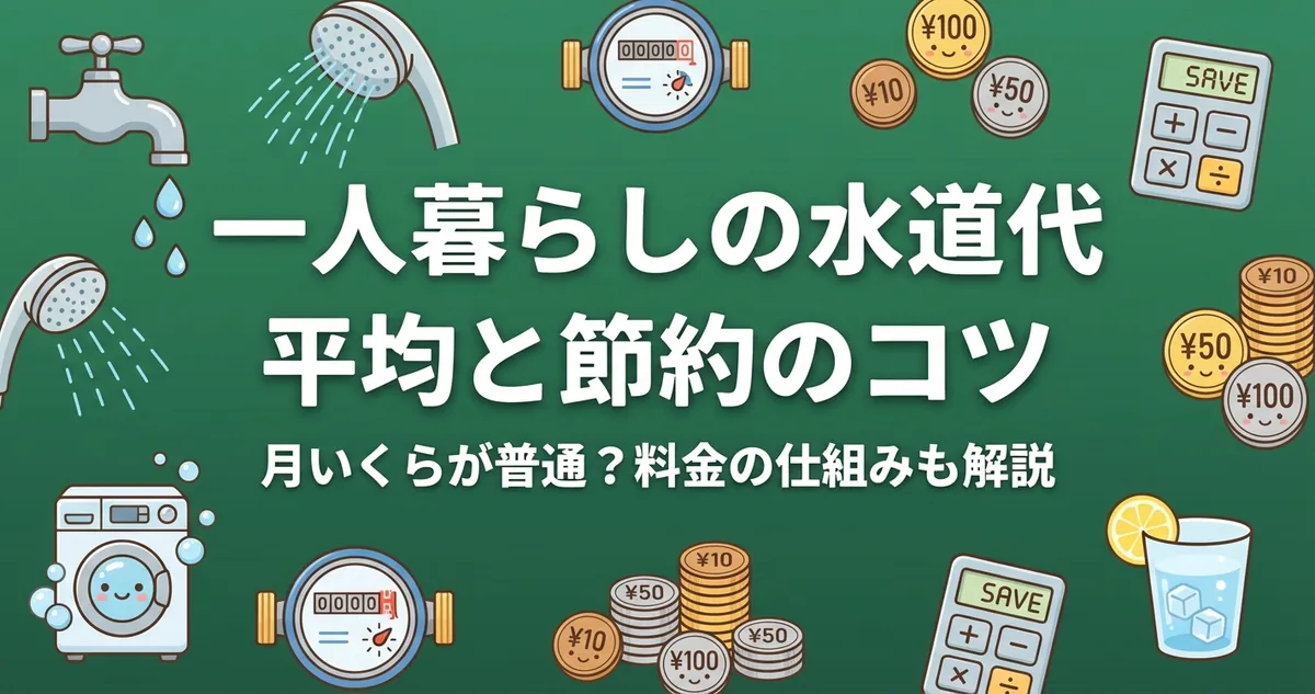 一人暮らしの水道代 平均と節約のコツ アイキャッチ画像