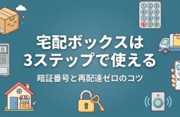 宅配ボックスは3ステップで使える｜暗証番号と再配達ゼロのコツ