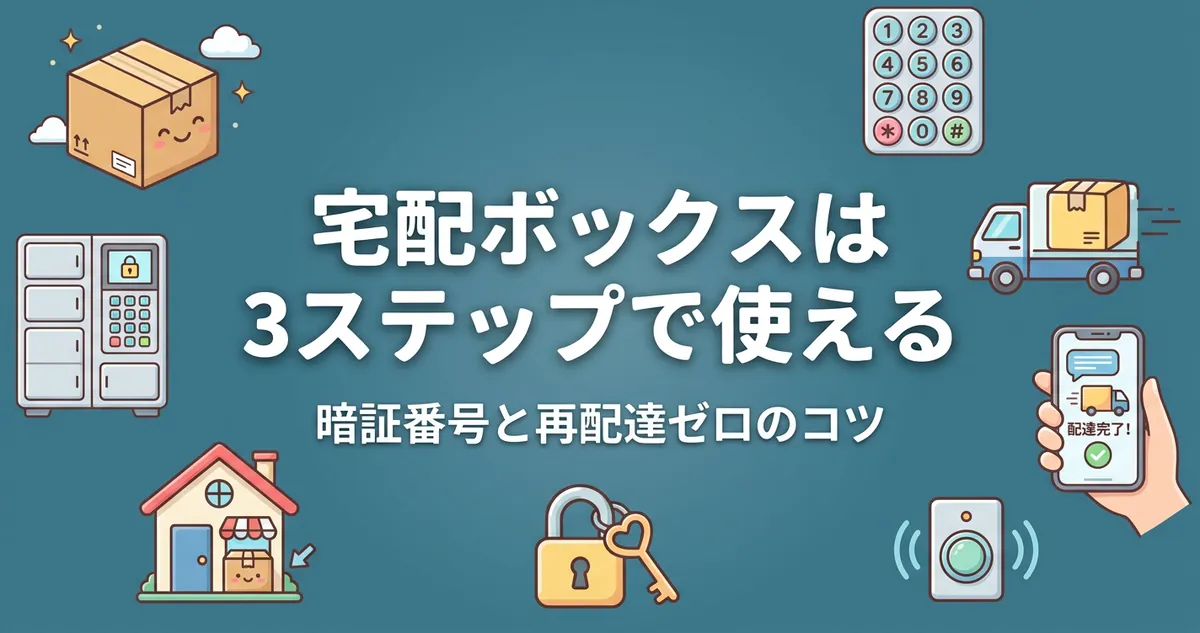 宅配ボックスは3ステップで使える｜暗証番号と再配達ゼロのコツ