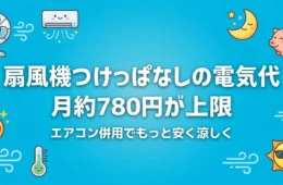 扇風機つけっぱなしの電気代は月約780円が上限 エアコン併用でもっと安く涼しく