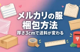 メルカリの服の梱包方法 厚さ3cmで送料が変わる